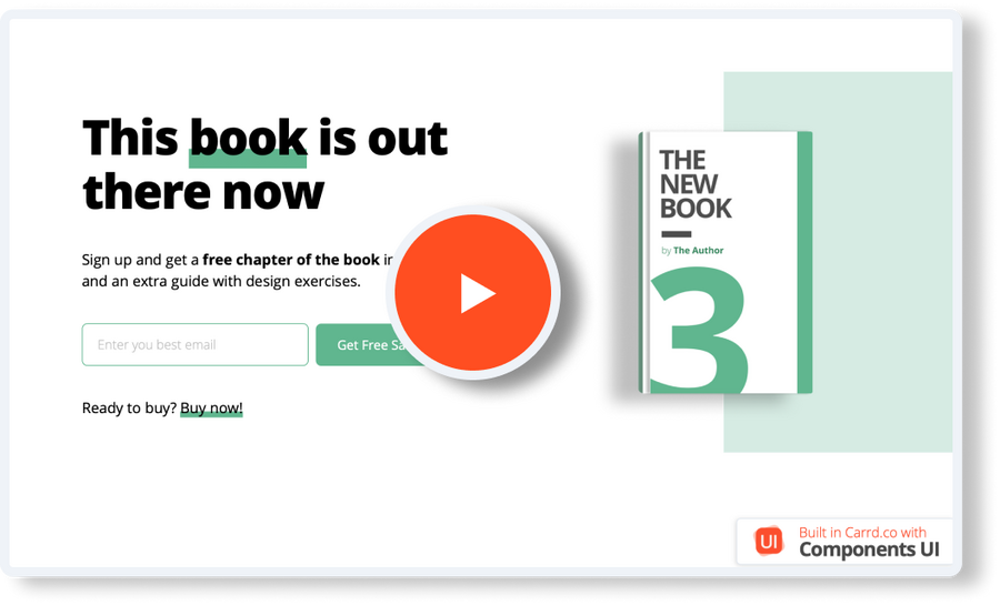 Building an Ebook Website with Components UI in Carrd.co