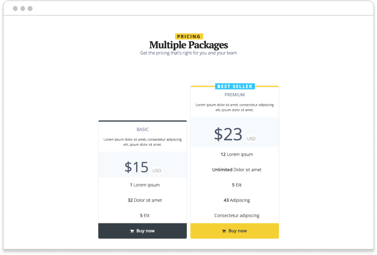 Preview: Pricing Table