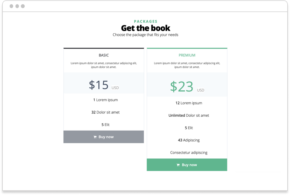 Preview: Pricing Table