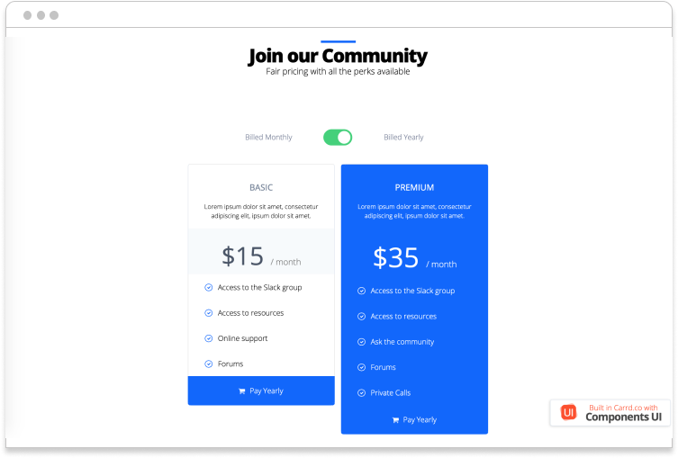 Preview: Pricing Table